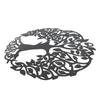 Tree of Life Wall Plaque 11.8 Inch Metal Wall Hanging Decor Garden Art Sculpture for Bathroom