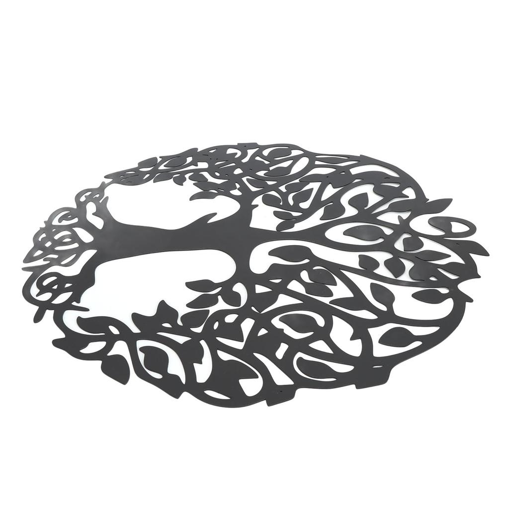 Tree of Life Wall Plaque 11.8 Inch Metal Wall Hanging Decor Garden Art Sculpture for Bathroom