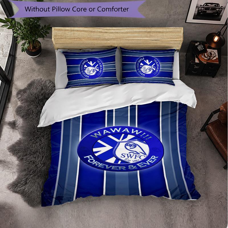 Sheffield Wednesday Themed Bedding 3Pcs Duvet Cover Set Decorative Bed Linen For Teen Room Home Decoration