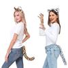 Zvieracie Kostýmy Leopardie Uši Čelenka Chvost Tutu Zvieracie Maškarné Kostýmy Súpravy Halloween Cosplay Párty Doplnky