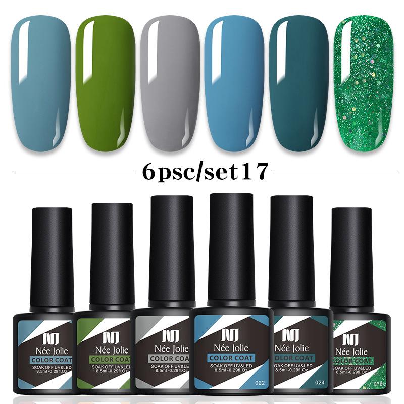 6-Color Nail Polish Glue Set, Popular Color Nail Glue, Phototherapy Nail Polish Glue Can Be Matched Arbitrarily.