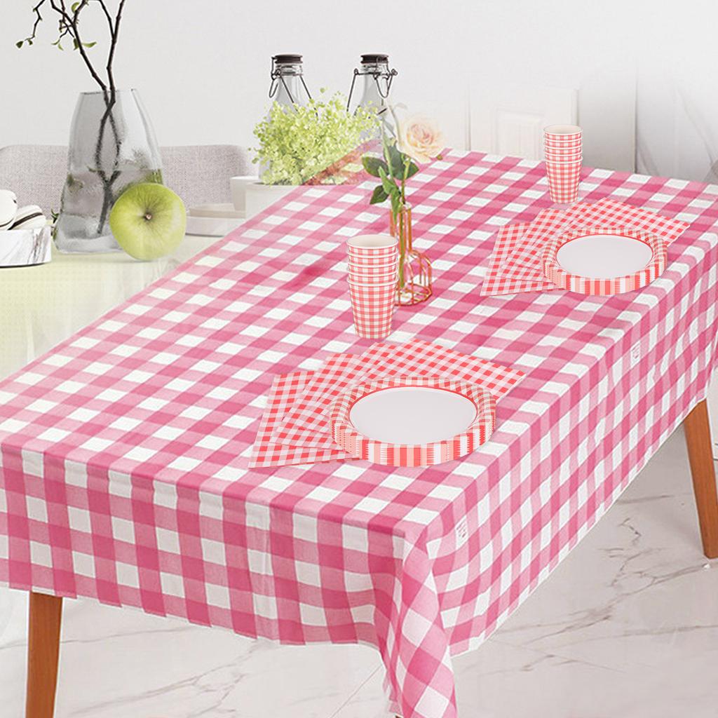 Vibrant Patterns And Bright Colors Disposable Dessert Plates For Party Supplies Paper Plates Gingham