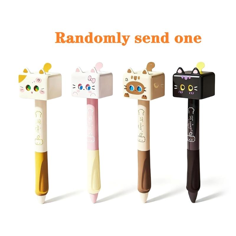 

Gel Pen with Posture Grip Cartoon Retractable Ballpoint Pen Funny Gel Ink Pen Stress Relief Office School Supplies