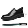 New Men's Big Head Leather Shoes Men's Inner Height Increase 8cm British Foot Cover Height Increase Shoes Genuine Leather Business Dress Leathe
