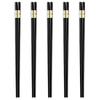 5 Pairs Reusable Non-slip Chopsticks Alloy Chinese Chopsticks Black Gold Chopsticks Set Korean Food Sushi Sticks Chopsticks