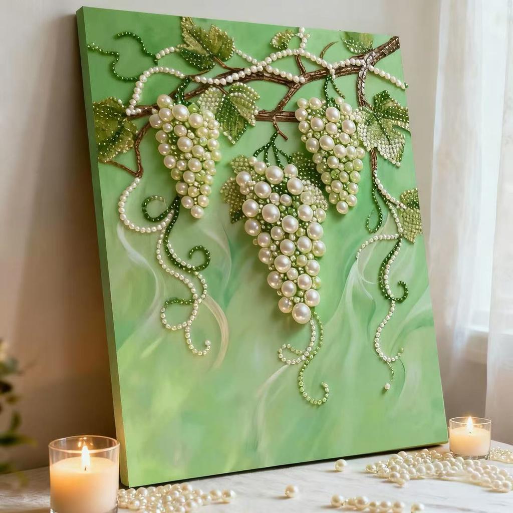 Decorative Painting Material Package, Handmade Diy National Style Ornament, Year Of The Horse Pearl Painting With Photo Frame, Living Room Entrance