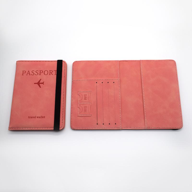 High-End PU Leather RFID Passport Holder with Anti-Theft Multi-Card Slots & Document Sleeve