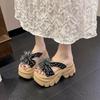 High-end Thick-soled Slippers Women's Summer Outer Wear New Models with Skirts, Sandals, Fashion Fairy Style One-word Cool Slippers