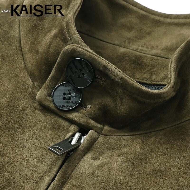 KAISER Men's Lambskin Goose Down Leather Jacket