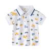 Boys Polo Shirt Short Sleeve Printed Lightweight Collared T Shirt Casual Summer Top Fashion Clothing for Toddler and Kids