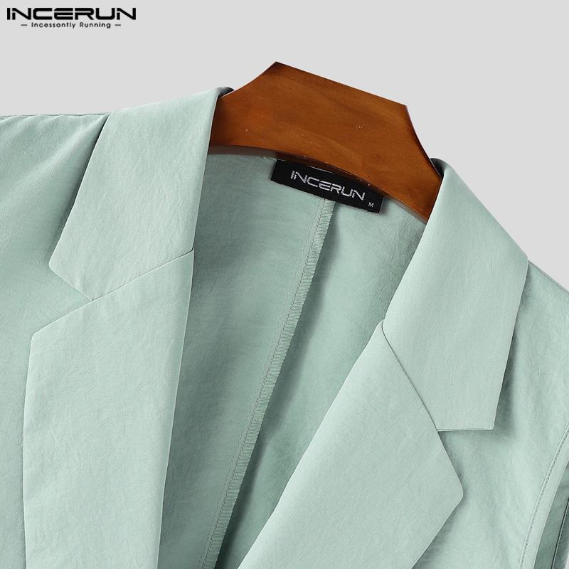 INCERUN Set da 2 PEZZI Gilet Senza Maniche Slim da Uomo e Pantaloni Lunghi Dritti
