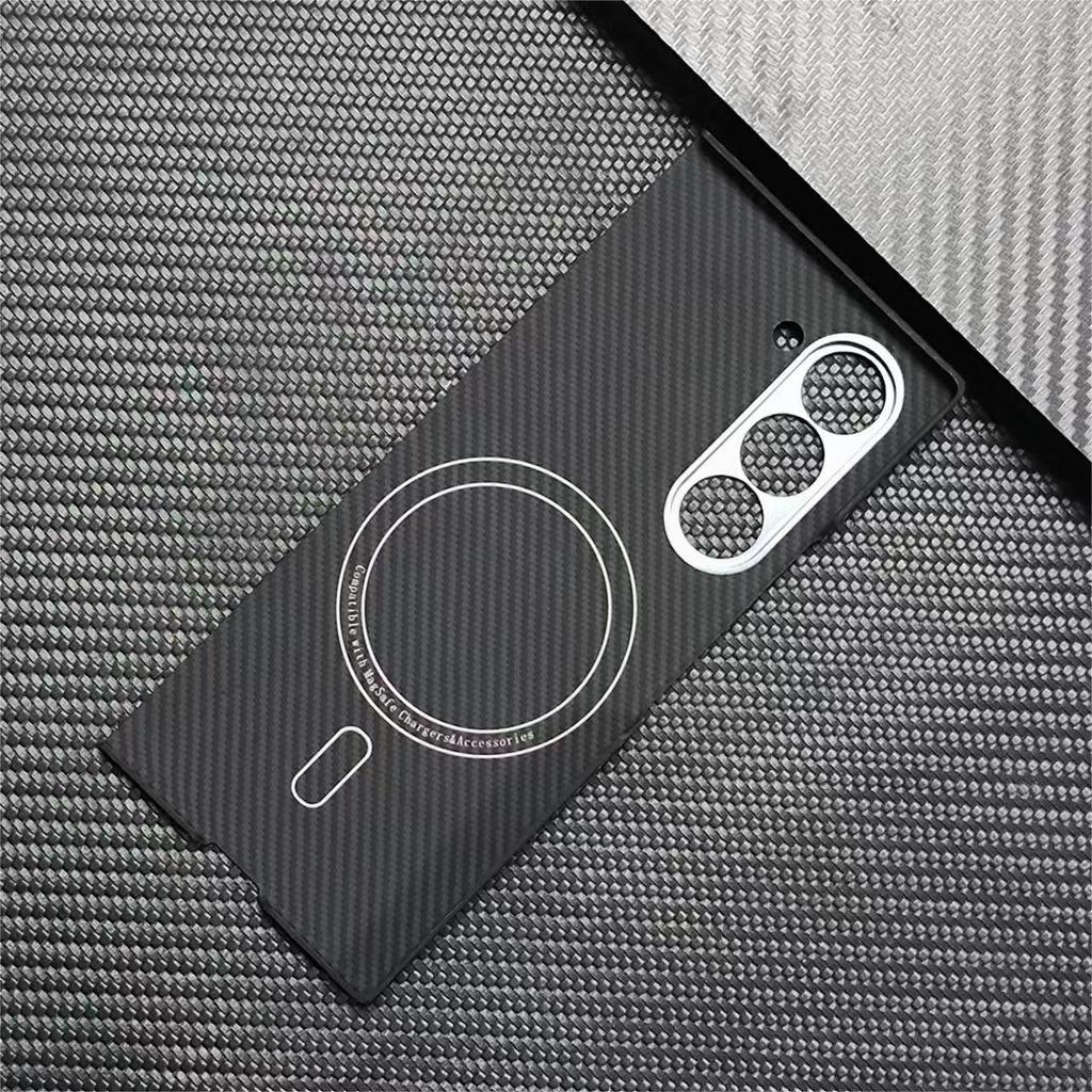New Kevlar Suitable for Samsung Zfold6 Ultra Thin Mobile Phone Case Aramid Fiber Material Hard Shell Wavy Pattern