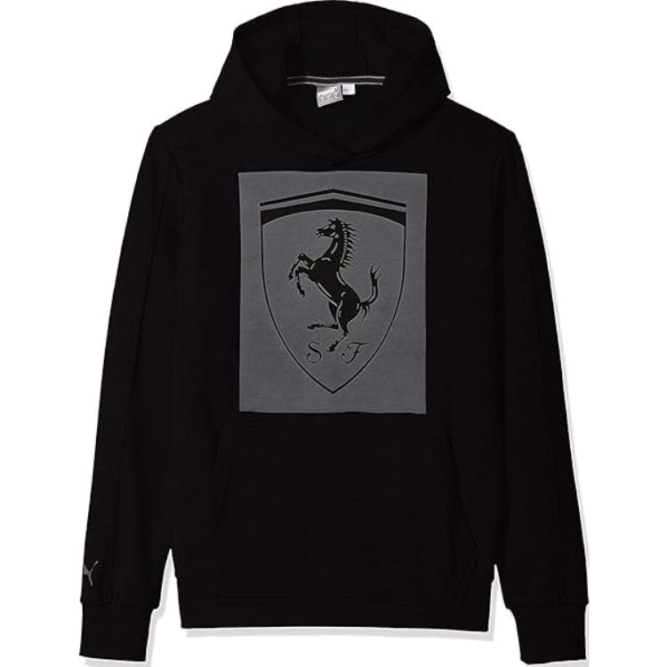 

Puma Ferrari Printed Hooded Long Sleeve Sweatshirt Men sweatshirt Black 576683-02 S