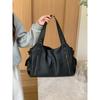 Bag Women's Tote Bag Large Capacity Crossbody New Retro Versatile Black Textured Shoulder Handbag