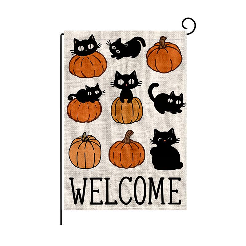 Halloween Garden Flags Ghost and Funny Pumpkin Decorations Indoor and Outdoor Hanging of Small Flags