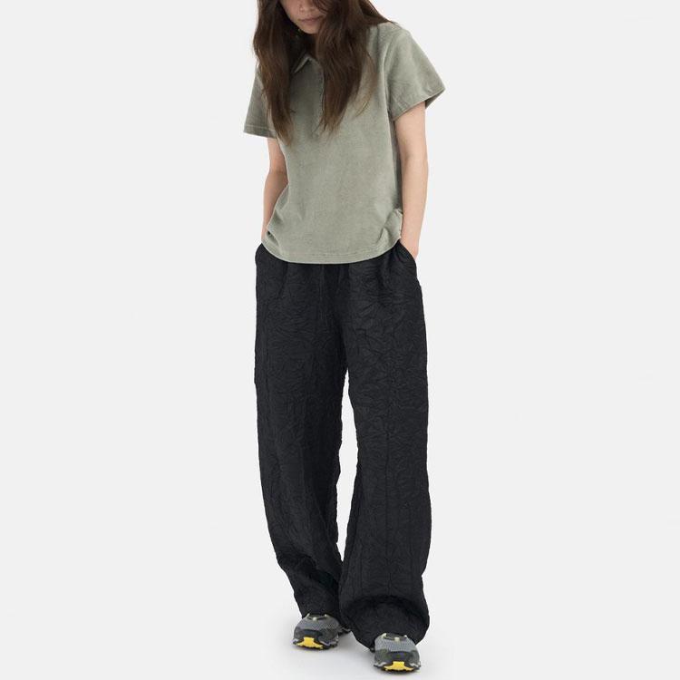 Stussy Cotton Polo Shirt Women Tops Gray 214569