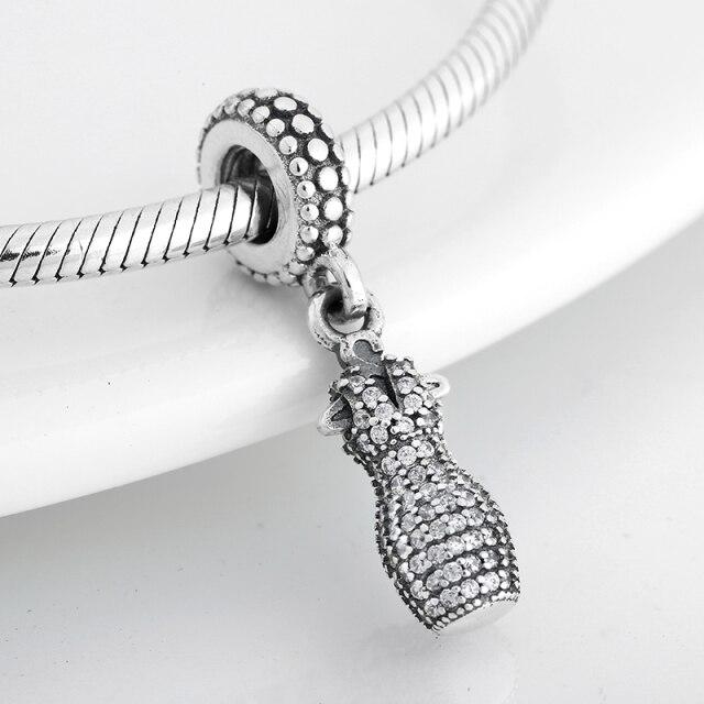 925 Sterling Silver Bead Openwork Sweet Hearts Crown Charms Beads Fit Jiuhao Bracelets Bangles Diy Womens Jewelry