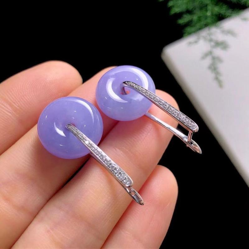 Natural Chalcedony Violet Color Round Women Earrings National Style Classic Earings New Arrival In Ear Buckle Nuptial Bridal JewelryClassic Jewelry