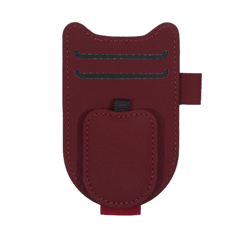 Car Sun Visor Glasses Holder Magnetic Sunglasses Clip Card Holder Storage Bag Scratch-Free Universal Eyeglasses Clip