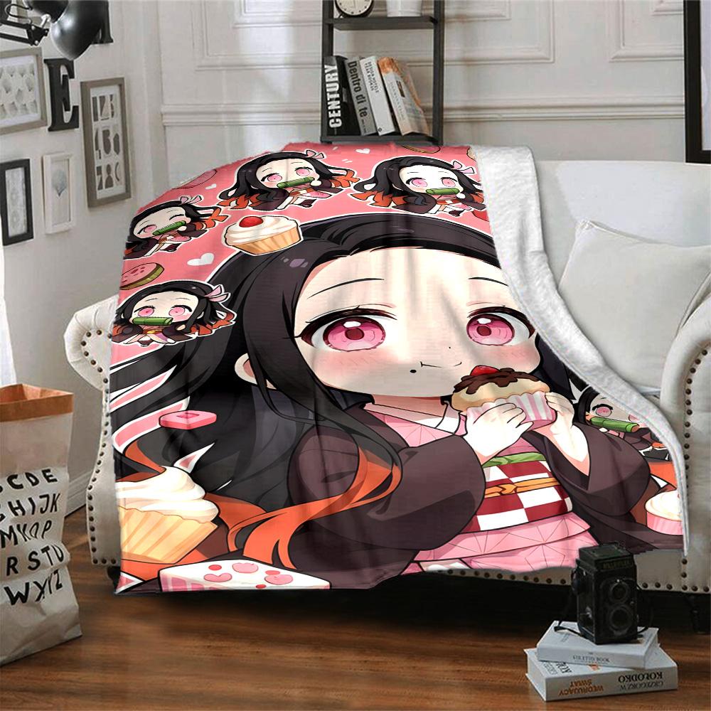 1pc Nezouko Blanket, Gift, for Men and Women, Soft Blanket, Good for Sofa Bed Couch Travel, Lightweight Flannel Blanket