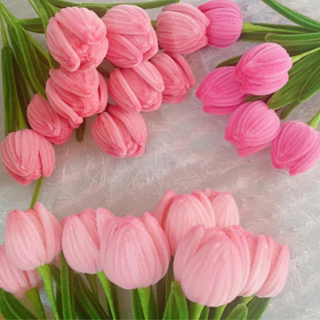 200 Pieces Pink Series Pipe Cleaners, Valentine's Mother's Day Pipe Cleaners, Pink Craft Pipe Cleaners, Chenille Stem