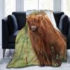Highland Cow  Blankets Flannel Sofa Throw Blanket Multi-function for Couch Bedding Outdoor Throws Bedspread Quilt