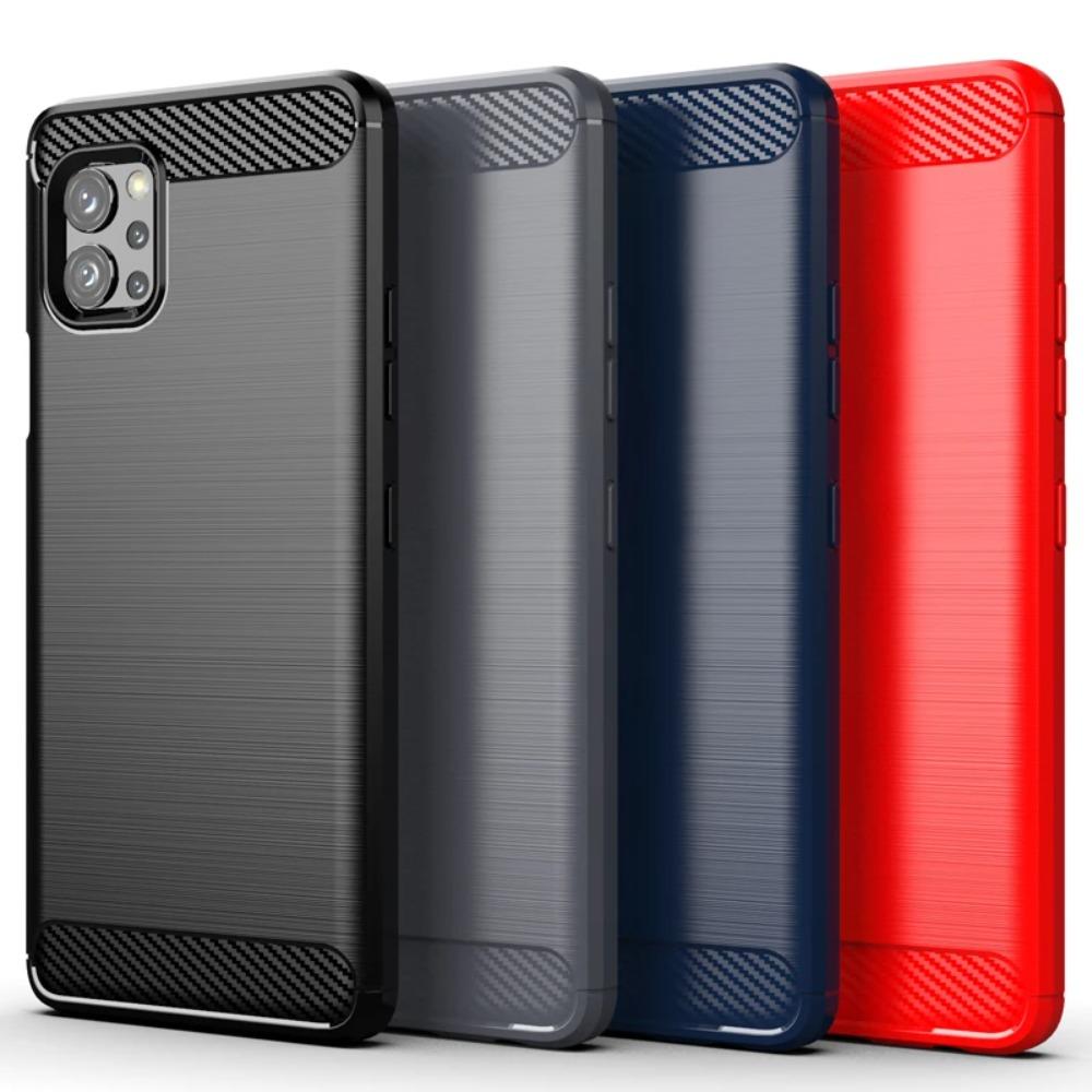 For LG Q92 5G Case Rubber Bumper Anti-knock Silicone Carbon Fiber Cover For LG Q92 Q51 Q61 K40S Phone Case For LG Q92 5G Case