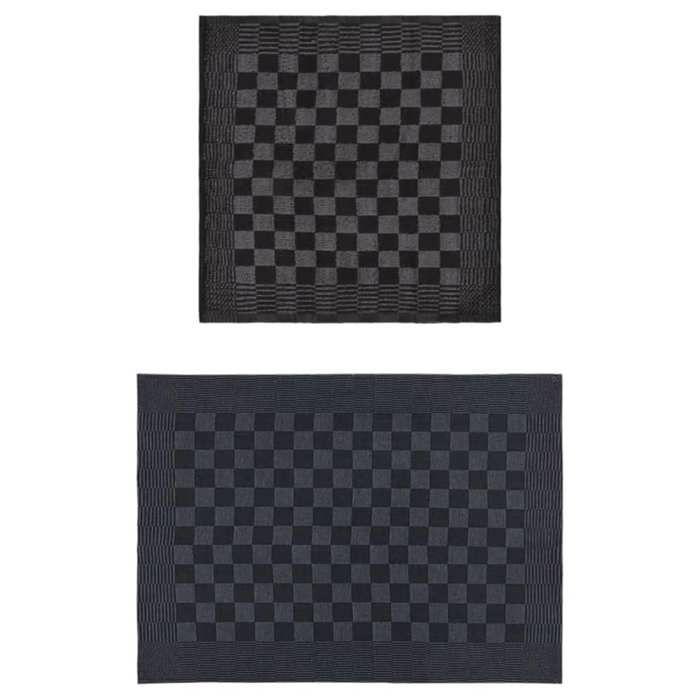 VidaXL Ensemble de Serviettes 10 pcs, Torchons Absorbants de Séchage, Chiffons de Nettoyage, Essuie-mains de Cuisine Salle 136285