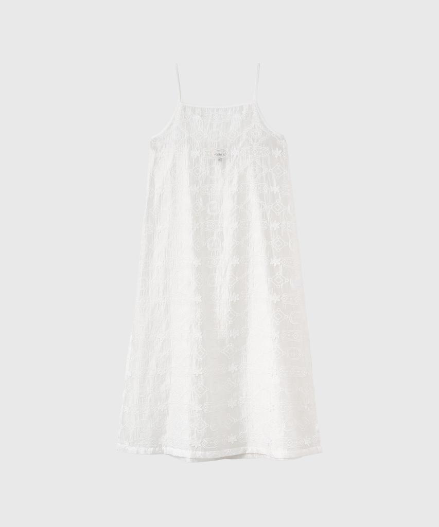General Idea Voile Lace Layered Dress [White] / Gf2Lop518