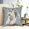 Funda de Almohada Fox Terrier Estampada Hogar Suave Cojín Decorativo Zorro Zorrillo Zorros Perro Perros Terrier Terriers Raza Pequeña Razas