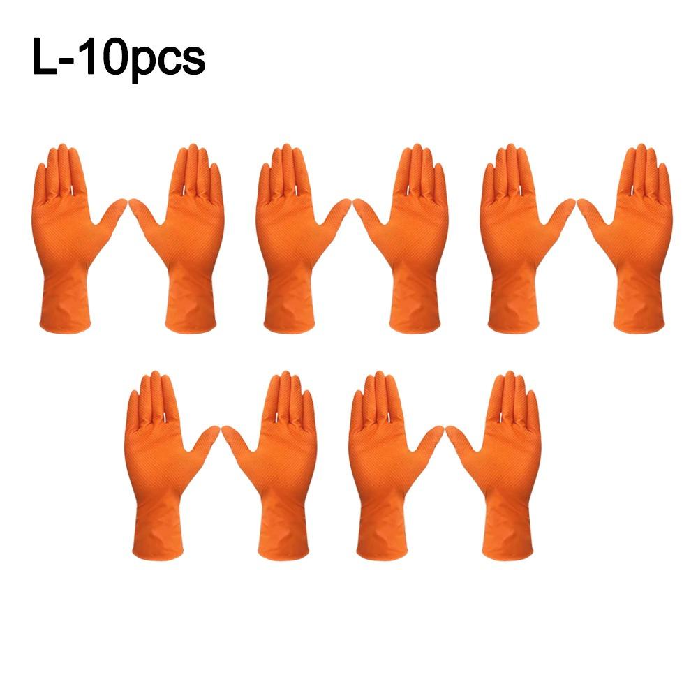 

10 шт. Міцні нітрилові рукавички з алмазною текстурою для ремонту автомобілів, промислового використання