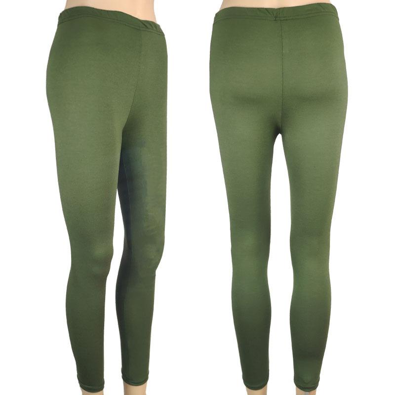 Women High Waist Stretch Leggings, Ladies Solid Slim Casual Pants, Elastic Waist Daily Wear Leggings