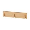 Wall Mounted Furniture 3 Hanger Oak Wood Width 44 X Depth 2.5 X Height 10cm 44505083
