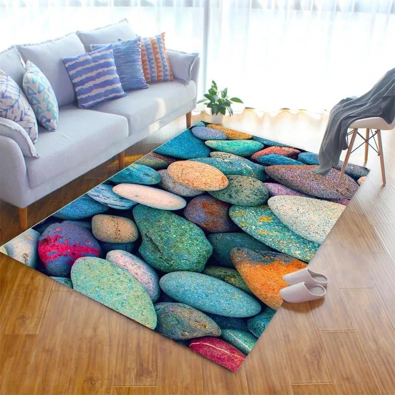 3D Cobblestone Pattern Carpet Bedroom Rug Alfombra Kids Area Rugs for Home Living Room Bedroom Decoration