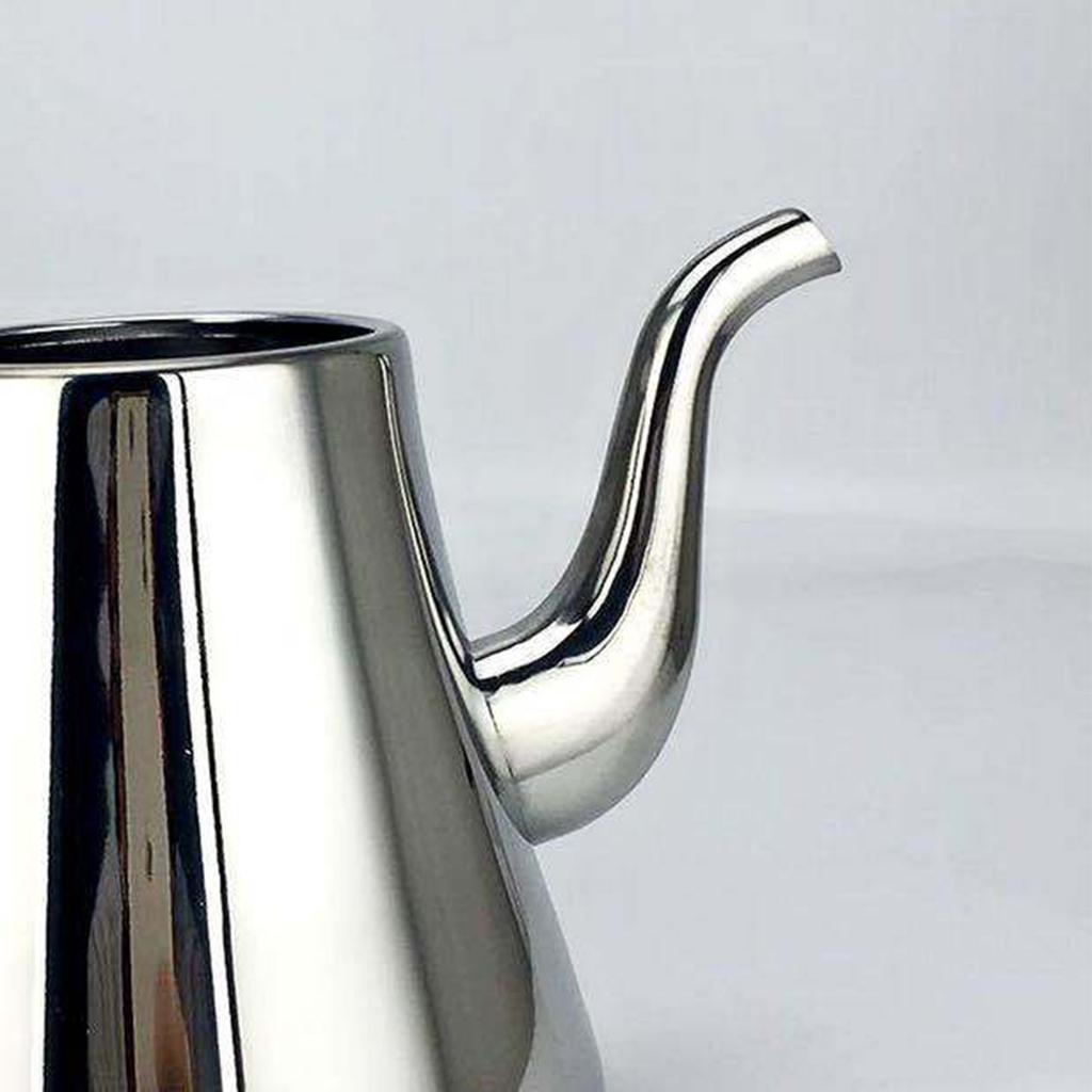 1.2L Edelstahl Teekanne mit Sieb Verdickte Kaffeekanne Hotel Restaurant Kaltwasserkessel