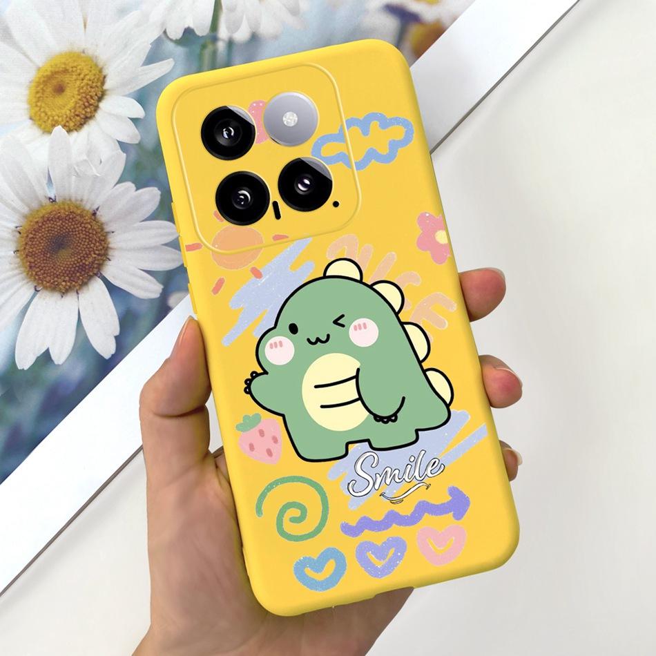 For Xiaomi 14 Phone Case Xiaomi Mi 14 5G Mi14 2024 Cute Cat Cartoon Jelly Silicon Soft Protective Back Cover