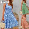 Fashion Summer Spring Sleeveless U-Neck Casual Dresses