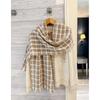 NINA SOLOR Ultra-Soft Cashmere Grid Scarf