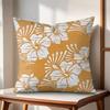 Hawaiian Flowers Cushion Cover Natural Linen Organic Fabric DoubleSided Printing Couch Pillow Covers Home Decor