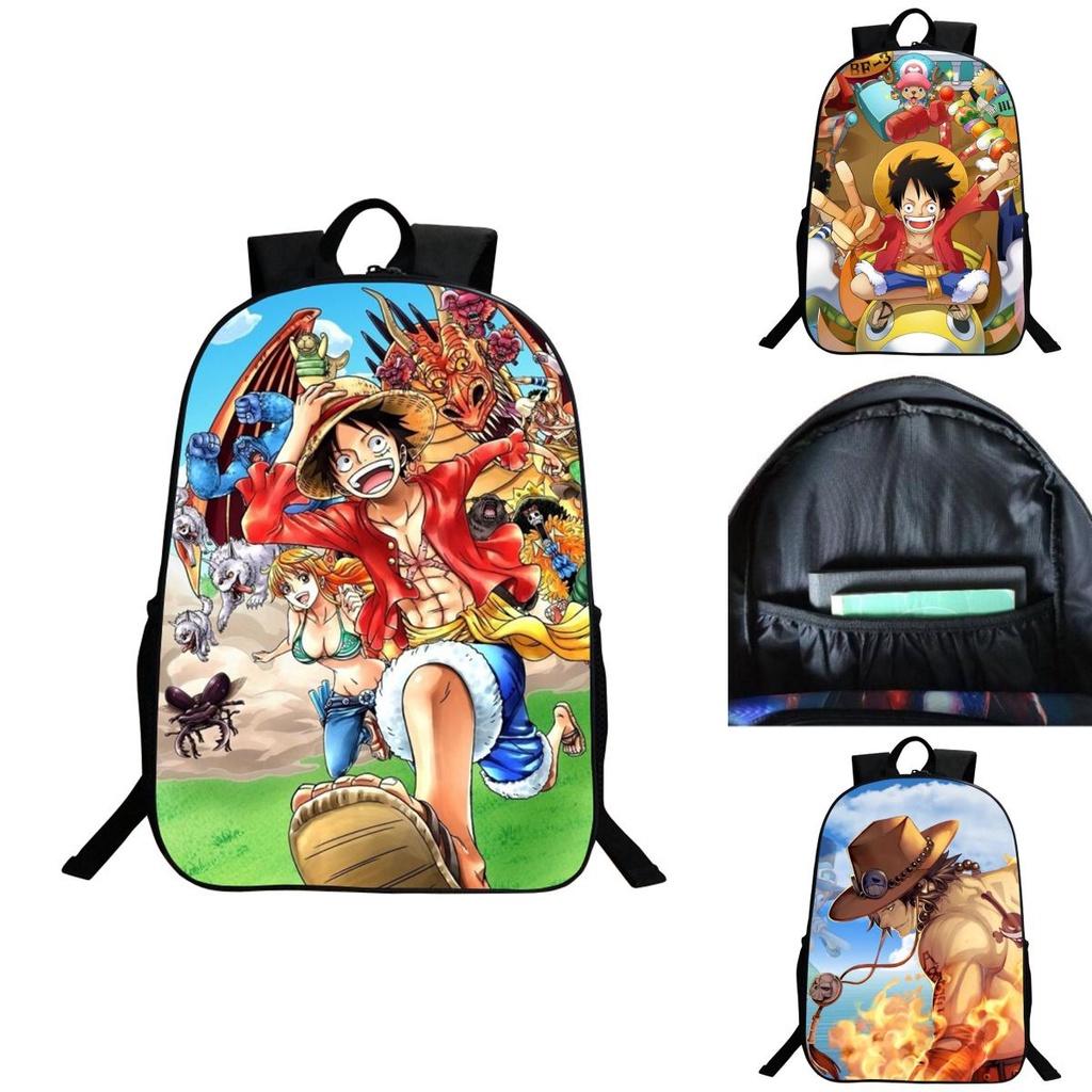 Elegante Anime One Piece Monkey D. Mochila Luffy com Alças de Ombro Ajustáveis