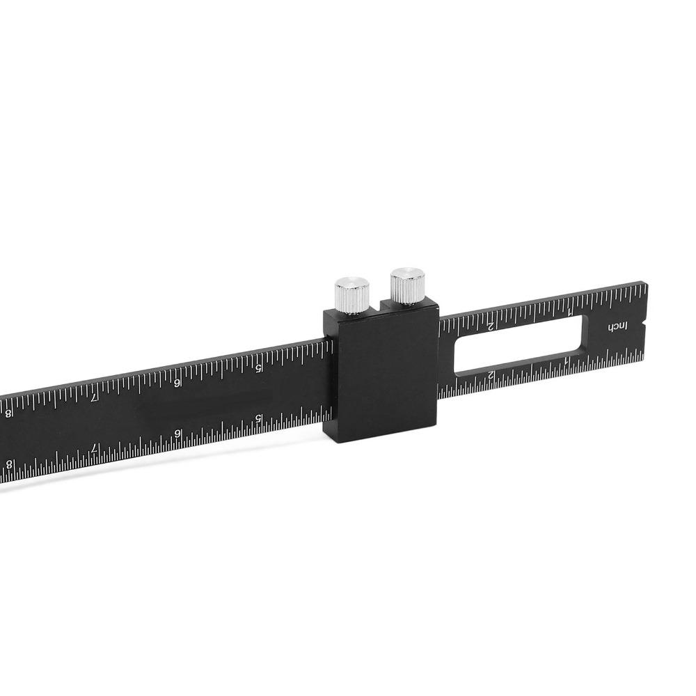 Metric Inch Scale Woodworking Marking Ruler Adjustable Slide Ruler For Engineer Carpenter