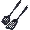 2 Pieces Silicone Slotted Spatulas Silicone Fish Turner Spatula Non-Stick Slotted Turner Heat Resistant Fish Spatula for Scrapping Flipping Frying