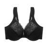 Plus Size Women's Thin Close Knit Sexy Lace with Underwire Adjustable Front Button Bra