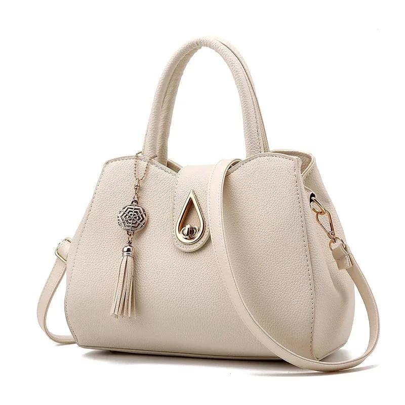 Luxury Brand WomenTassel Travel Shopper Totes Top-Handle Bags Fashion Shoulder Messenger Bags PU Leather Handbag