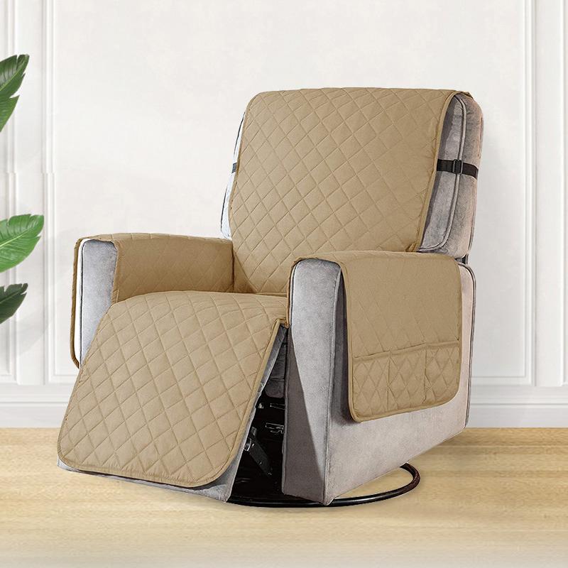 Recliner Chair Slipcover Mat Anti Slip Washable Pet Sofa Couch Protective Furniture Protector Side Pocket Armchair Throw Covers