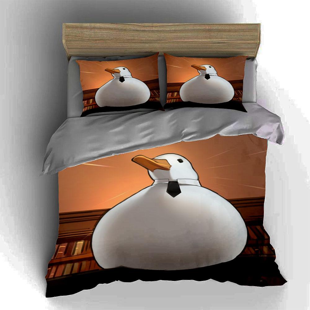 Duck wearing tie. Bedding Duvet cover sets Duvet covers Pillowcases gifts (1 * Duvet Cover 2 * Pillowcases, without duvet insert)