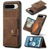 JEEHOOD J01 For Google Pixel 9 Pro XL Case Retro Leather+TPU Phone Cover Detachable Magnetic Card Holder