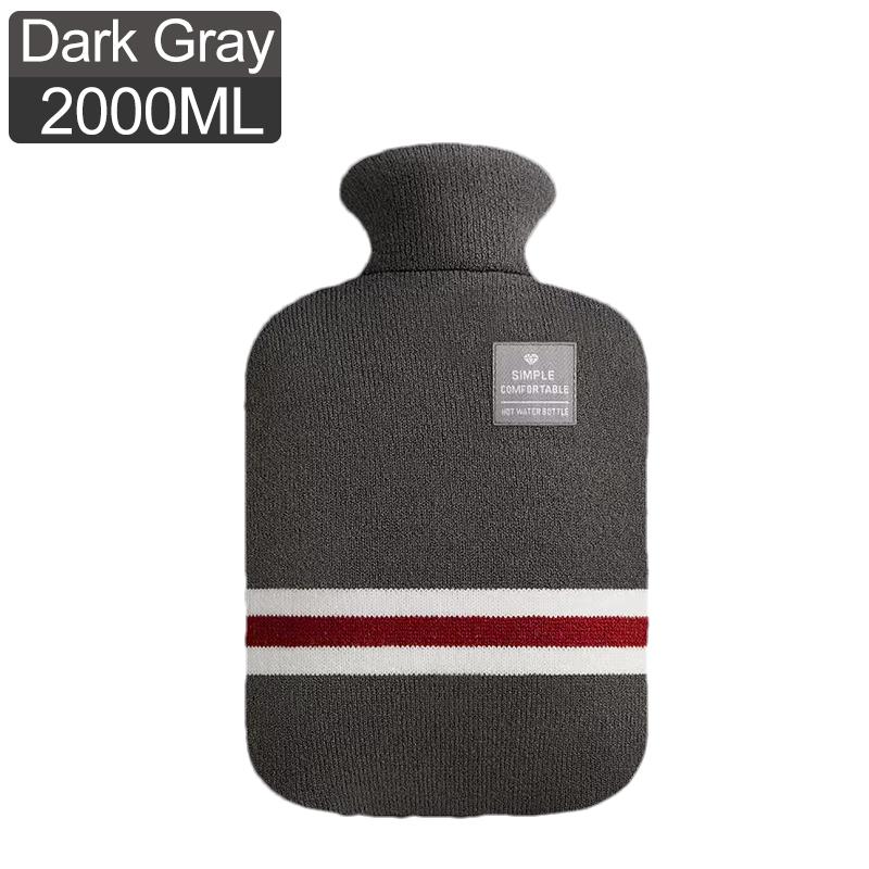 1L Or 2L Hot Water Bottle With Knitted Cover Large Capacity Hot Water Bag For Female Warm Belly Hands Inject Water Hot Water Bag