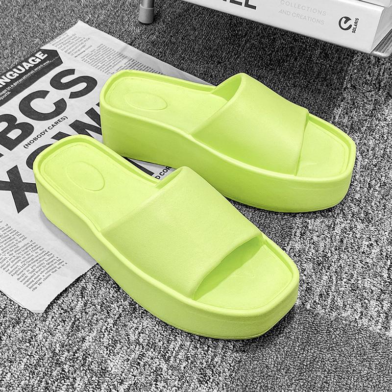 EVA Ladies Beach Slippers Thick Bottom 6CM Soft Comfortable Anti-Slip Odor-Resistant Home Wear Outdoor Sandals EVA Cloud