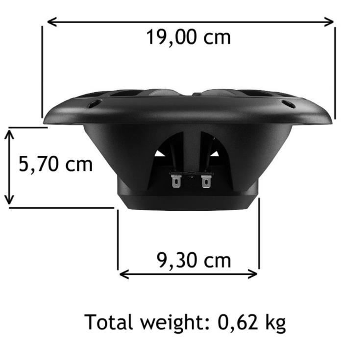 2 Haut-parleurs BOSS AUDIO SYSTEMS MR6B Double Cône 6,5" 16,5 Cm 165 Mm 90 Watts Rms 180 Watts Max, La Paire + 5 Sticker Cadeau